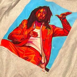 Mens J.Cole J Cole Champion sz S sweatshirt merch reverseweave hiphop athleisure
